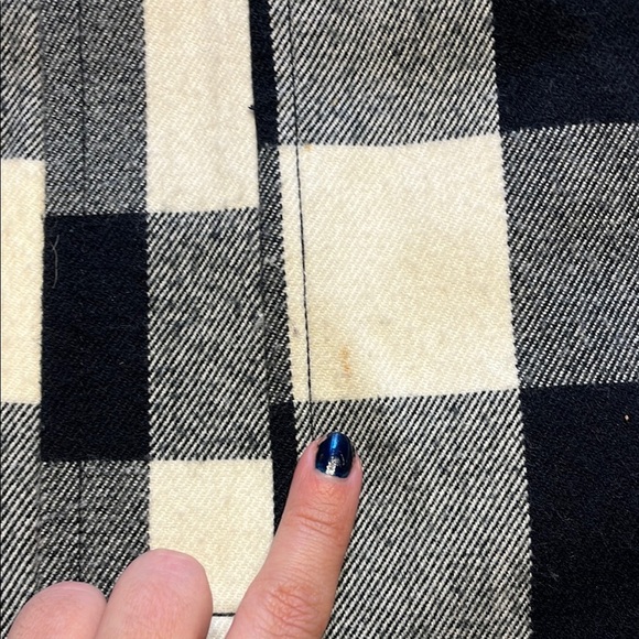 GAP Black and White Pea Coat Classic Checkered Design - Size Medium - Picture 5 of 8